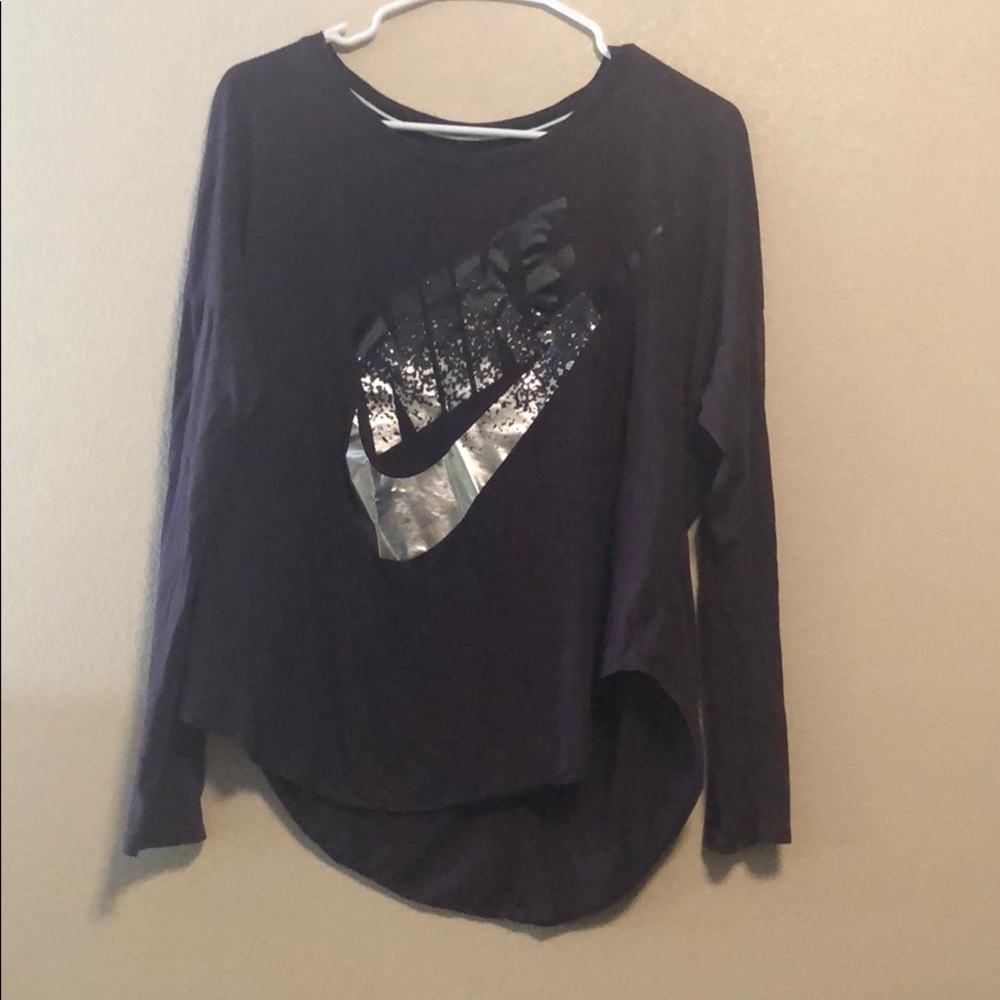 Purple long sleeve Nike t shirt